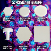 Aquarium button base broken branch limb T-tray sps seawater coral frame breeding ceramic base round hexagon