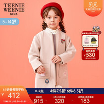 TeenieWeenie Kids bear Kids baby dress girl woolen coat winter long coat