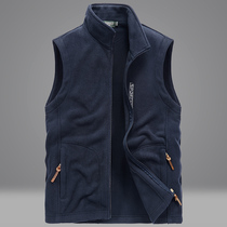 Outdoor winter fleece vest vest waistcoat spring and autumn mens fleece cashmere vest padded jacket mens clothing