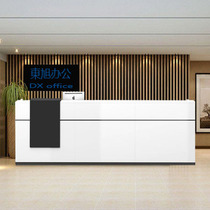Modern simple front desk company reception desk hotel bar table clothing store bar counter store corner cash register
