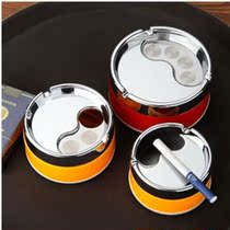 Ashtrays with lid swivel Creative fashion Stainless Steel Eurostyle Covered large metal Living room Plastic office