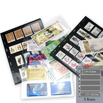  Contains 10 sheets (PCCB)Universal Standard loose-leaf philatelic double-sided 5 lines on black background