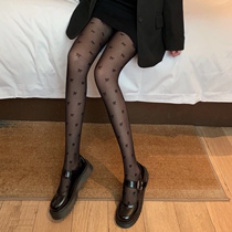 Silk stockings female ultra-thin student black silk bow summer light leg artifact spring and autumn sexy fishing net jk black net red socks