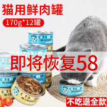 Canned cat staple food cans 170g*12 cans kittens into cats special snacks fattening nutritious wet food FCL special offer