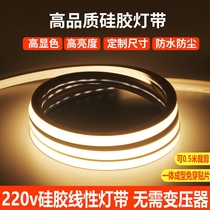 Flexible light strip led220v silicone light strip sleeve embedded line Lamp Line light slot waterproof light strip