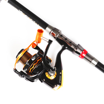 Jianing metal head fishing wheel fishing reel sea pole throwing Rod long throw Rod super hard carbon sea fishing rod full set of fishing gear