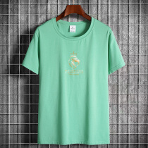 2022 Summer new mens brief wind short sleeve T-shirt blouses Tide with trendy bottom-shirt blouses