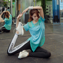 2021 new yoga clothing summer thin professional high-end fashion short sleeve large size gym sports suit women