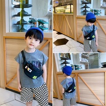 Children's chest bag boy handsome Korean messenger bag casual Joker girl purse baby go out change tide backpack
