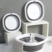 Foldable washbasin Household thickened small large portable travel washbasin Student dormitory foot wash basin Laundry basin