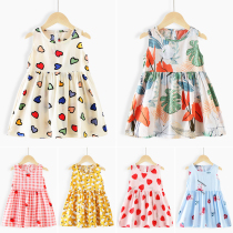 Childrens summer dress Baby girl dress Floral skirt Cotton Poplin Child princess sundress Childrens clothing girls  dress Western style