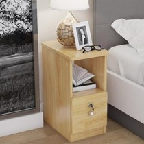 Bedside Table small narrow 25cm ultra-small 35cm white stitching beige locker room second bedroom base cabinet Cabinet