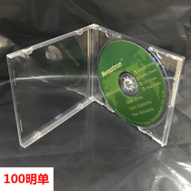 Thickened 80g 09 clear sheet 90g 100 clear sheet square full transparent single CD disc box Single disc DVD shell