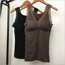 Maple Xin 9230 Seamless Beauty Body Underwear Autumn Winter Hair Circles Warm Vest Lace Harness Thickened Chest Cushion Female Blouse