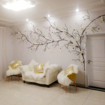 American dried flower simulation branch decoration dry cane rattan Nordic Chinese Magnolia three-dimensional background wall decoration