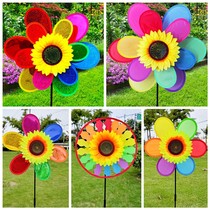 New outdoor activities childrens toys decoration activities sports colorful sunflower double-layer Windmill