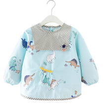 Female Baby Hood Clothing Pure Cotton Thin children eating waterproof anti-dirty Anti-wear boy Long sleeves Apron Baby Apron