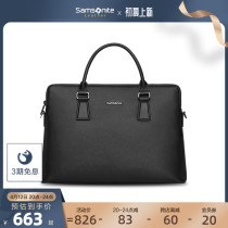 New Show Li Mens briefcase Business mens handbag Handbags large capacity Inclined Satchel Bag 14 inch computer bag Single shoulder bag