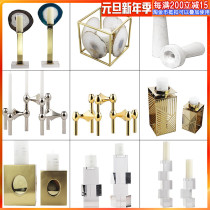 Nordic Candlestick model room decorations metal crystal simple modern agate European dining table marble ornaments