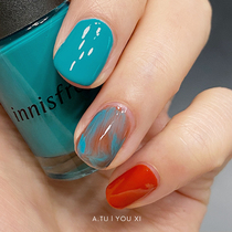 Retro Orange blue color happy poetry wind Yin vitality nail polish 26 blue green turquoise blue 49 Rotten Tomato Red