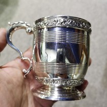 British boutique sterling silver cups Western antique silverware