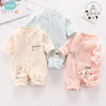 Baby jumpsuit spring and autumn cotton newborn clothes monk suit baby pajamas autumn winter clothes
