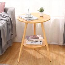 French retro small round table Nordic sofa side table double coffee table small apartment living room bedroom bedside table small size