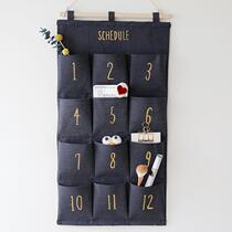 Storage bag wall behind the door mobile phone Wall bag storage bag simple student dormitory dormitory dormitory hanging pocket