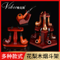 New solid wood pipe rack Rosewood folding stone Nana wood accessories reading pipe pipe seat one multi bucket shelf