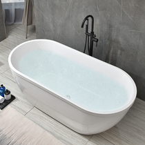 Insulated bathtub acrylic thin edge bathtub seamless bathtub household adult free-standing European bathtub