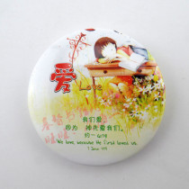 New hot sale Christian Christmas gifts crafts a variety of mixed hair prizes badge badge love