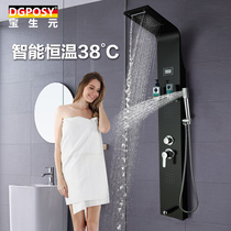German Baosheng Yuan stainless steel shower screen intelligent constant temperature clear wiper shower nozzle household shower set