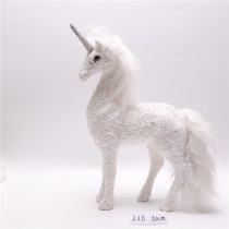 Christmas decorations window scenes Christmas elk ornaments white flocked deer unicorn ice and snow decorations