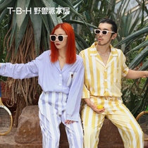 tbh Fauvism home sour lemon dachshund dog cotton embroidered home clothing Mens Womens pajamas