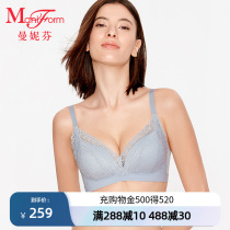 Manny Finn No steel ring underwear Sexy small breasted woo bra lady without trace lace soft support merry-back bra fit