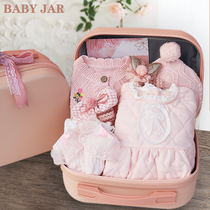 New newborn baby clothes gift box set Baby Full Moon year old meet gift high-end autumn and winter Princess female