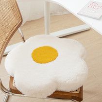Memory cotton chair cushion New slow rebound flower egg flower creative imitation rabbit hair plush mat dining chair round cushion