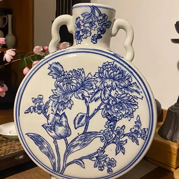 清乾隆青花開窓龍鳳呈祥福寿抱月瓶 景徳鎮 陶磁器 装飾品 現代工芸品美術品 置物 清乾隆青花開窓龍鳳呈祥福寿抱月瓶 景徳鎮 陶磁器 装飾品 現代