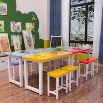 Kindergarten Table Painting Table Children Painting Room Table Less Pediatrics Table Painted Bento Reading Area Table And Chairs Calligraphy