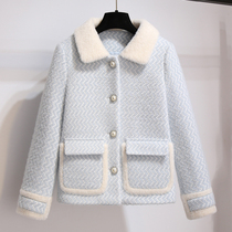 Small fragrant style furry jacket ladies small thickened autumn and winter 2021 new short foreign-style mink jacket