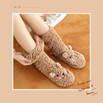 Coral Suede Socks Child Autumn Winter Thickening Plus Suede Warm Postnatal Month Socks Sleeping Socks Sleep Home Floor Socks