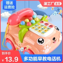 Baby childrens toys simulation telephone landline Male baby music puzzle early education tumbler 1 year old 2 little girls