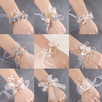 Bride Wristlet Flower Mori High-end Fairy Wedding Bride Arm Decoration Bridesmaid Sisters Hand Garland Wedding Supplies