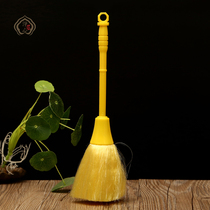  Buddha supplies Buddha cleaning Buddha dust broom cleaning supplies Buddha utensils Bodhisattva whisk utensils Clean yellow