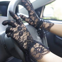 Sexy underwear summer ladies driving black big lace sexy lace short temptation uniform gloves