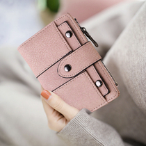 Wallet women short 2021 new hand holding small wallet coin purse simple fashion coin bag student soft leather wallet
