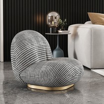 Net red lazy sofa chair Single ins wind bedroom female sofa chair Small sofa Lazy chair Houndstooth children