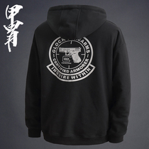 Armor new shooting club Glock print sweatshirt Tactical army fan heavy cotton hooded sweatshirt
