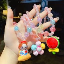 Children cartoon cute luminous necklace bracelet set Princess little girl baby handstring jewelry Girl Toy