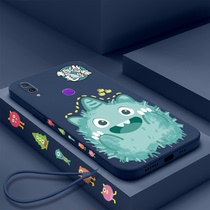  Cute cartoon little monster VIVOZ3X mobile phone shell VIVOZ1 lens all-inclusive anti-fall liquid silicone Z3 cute protective cover personality tide net red men and women new Z6 creative soft shell Y30 suitable